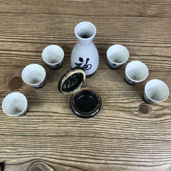 Vintage OMC Japanese Flower TEA SET w/TEAPOT 8 piece set. Excellent Condition - Picture 3 of 7